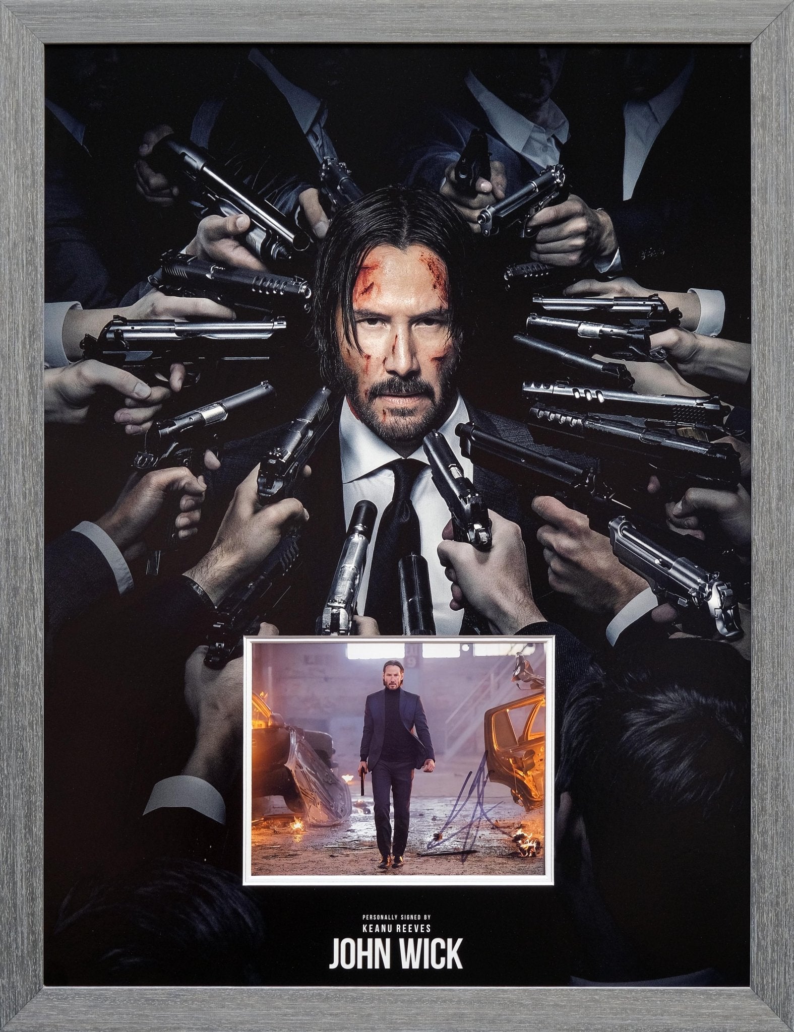 John Wick Framed Display Signed by Keanu Reeves - Memorabilia Framers Shop